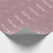 Elegant Roos Gold en Paars kerstpatroon Cadeaupapier (Hoek)