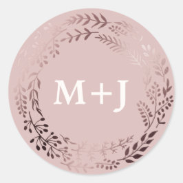 Elegant Roos Gold en roze bruiloft Envelope zegels