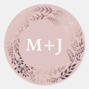 Elegant Roos Gold en roze bruiloft Envelope zegels