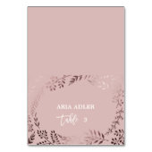 Elegant Roos Gold en roze bruiloft Kaart (Voorkant)