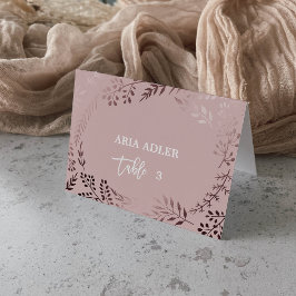 Elegant Roos Gold en roze bruiloft Kaart