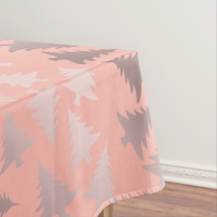 Elegant Roos Gold en roze kerstboomstructuur Tafelkleed