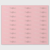 Elegant Roos Gold en roze kerstpatronen Cadeaupapier (Vlak)