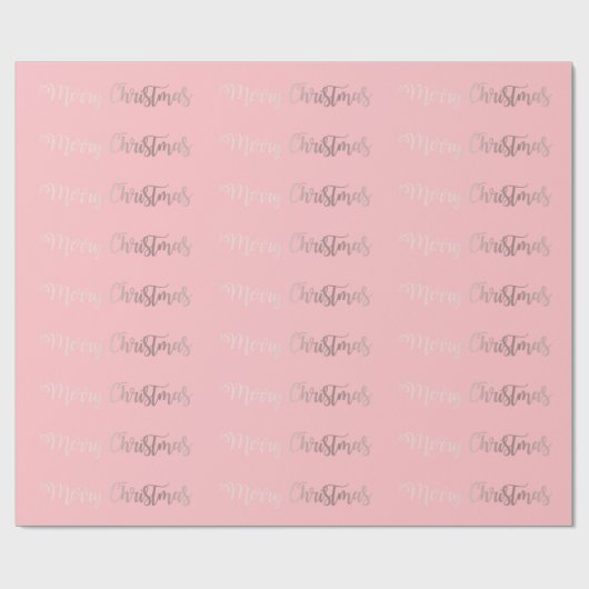 Elegant Roos Gold en roze kerstpatronen Cadeaupapier (Vlak)