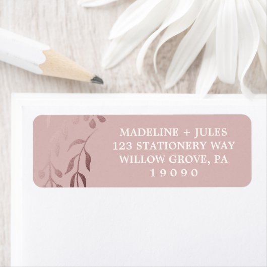 Elegant Roos Gold en roze | Lafy Lijst Weddenschap Etiket (Insitu)