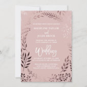 Elegant Roos Gold en roze | Lafy Lijst Weddenschap Kaart (Voorkant)