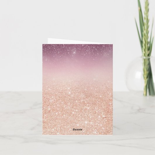 Elegant Roos Gold en zwart glitter Afstuderen (Achterkant)