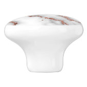 Elegant Roos Gold Faux Folie Marble Keramische Knop (Zijkant)