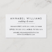 Elegant Roos Gold Faux Glitter Feather Visitekaartje (Achterkant)