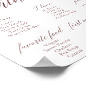 Elegant Roos Gold First Birthday Milestone Sign Poster (Hoek)