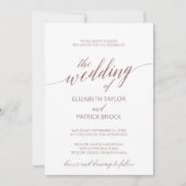 Elegant Roos Gold | Floral Backing Wedding Kaart (Voorkant)