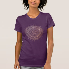 Elegant Roos Gold Floral Henna Mandala T-shirt