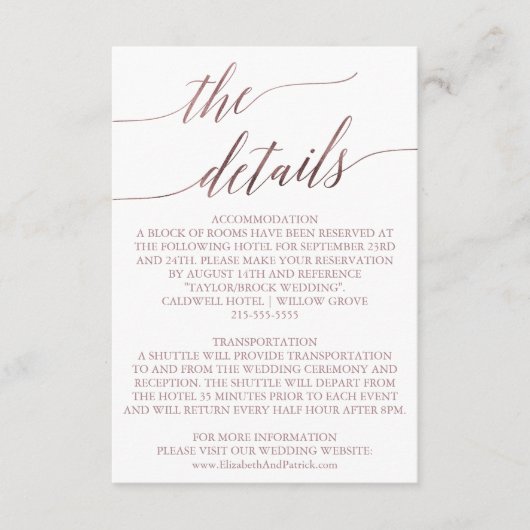 Elegant Roos Gold | Floral — Kaart invullen (Voorkant)