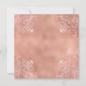 Elegant Roos Gold  Floral Quinceañera Kaart (Achterkant)