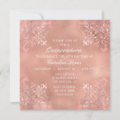 Elegant Roos Gold  Floral Quinceañera Kaart (Voorkant)