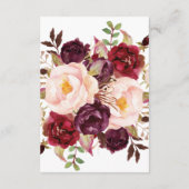 Elegant Roos Gold Floral Reception Enclosure Kaart (Achterkant)