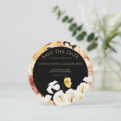 Elegant Roos Gold Floral sla de datum Kaart op (Staand voorkant)