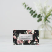 Elegant Roos Gold  Floral Visitekaartje (Staand voorkant)