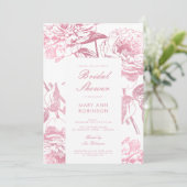 Elegant Roos Gold Floral Vrijgezellenfeest Kaart (Staand voorkant)