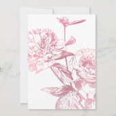 Elegant Roos Gold Floral Vrijgezellenfeest Kaart (Achterkant)