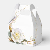Elegant Roos Gold Floral Wedding Bedankdoosjes (Achterkant)