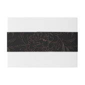 Elegant Roos Gold Floral Wedding Uitnodigingen Wikkel (Achterkant Voorbeeld)