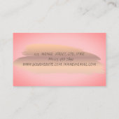 Elegant Roos Gold Flowers Visitekaartje (Achterkant)