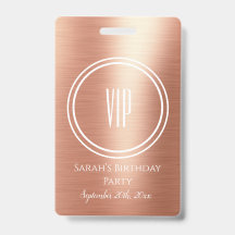 Elegant Roos Gold Foil Birthday Party VIP Access