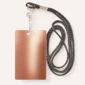 Elegant Roos Gold Foil Birthday Party VIP Access Badge (Achterkant met draagriem)