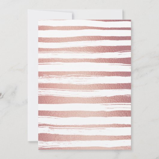 Elegant Roos Gold Foil Cross & Foliage Christening Kaart (Achterkant)