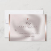 Elegant Roos Gold Foil Diamond Wedding RSVP Kaartje (Voorkant)