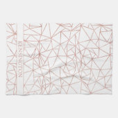 Elegant Roos Gold Foil koper Geometrische veelhoek Theedoek (Horizontaal)