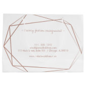 Elegant Roos Gold Foil Lijsten Moderne Professiona Groot Cadeauzakje (Achterkant)