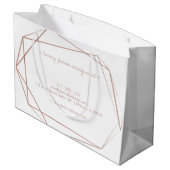 Elegant Roos Gold Foil Lijsten Moderne Professiona Groot Cadeauzakje (Achterkant Gekanteld)