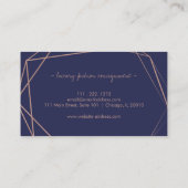 Elegant Roos Gold Foil Lijsten Moderne Professiona Visitekaartje (Achterkant)