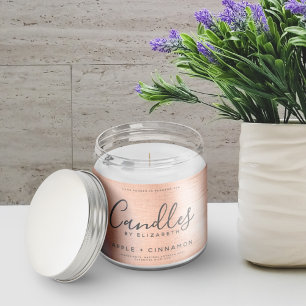 Elegant Roos Gold Foil Soy Candle Label