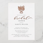 Elegant Roos Gold Foil Vrijgezellenfeest Folie Uitnodiging (Voorkant)