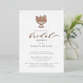 Elegant Roos Gold Foil Vrijgezellenfeest Folie Uitnodiging (Staand Voorkant)