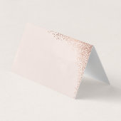 Elegant Roos Gold Foil Weddenschap Place Cards Visitekaartje (Achterkant)