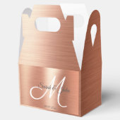 Elegant Roos Gold Foil Wedding Favor Bedankdoosjes (Geopend)