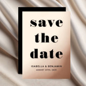 Elegant Roos Gold Foil Wedding Save the Date Folie Uitnodiging
