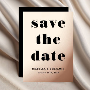 Elegant Roos Gold Foil Wedding Save the Date Folie Uitnodiging