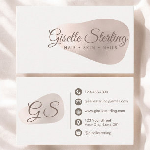 Elegant Roos Gold Folie Abstract Blush Beauty Visitekaartje