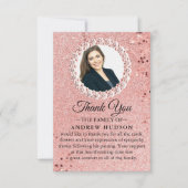 Elegant Roos Gold Funeral Hartelijk dank! Bedankkaart (Voorkant)