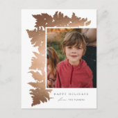 Elegant Roos Gold Garland 2 Kerstmis Feestdagenkaart (Voorkant)