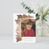 Elegant Roos Gold Garland 2 Kerstmis Feestdagenkaart (Staand voorkant)