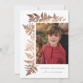 Elegant Roos Gold Garland 2 Kerstmis Feestdagenkaart (Voorkant)