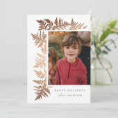 Elegant Roos Gold Garland 2 Kerstmis Feestdagenkaart (Staand voorkant)