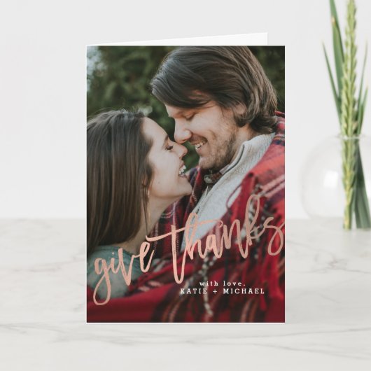 Elegant Roos Gold Geef Bedankt (Voorkant)