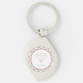 Elegant Roos Gold Geometric Sleutelhanger